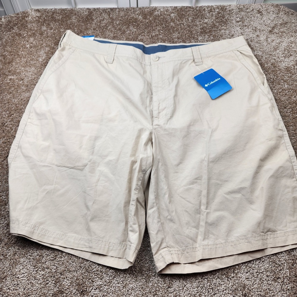 Columbia Washed Out‎ Shorts Mens 44 Fossil Tan Cotton Casual Hiking AS4471-160